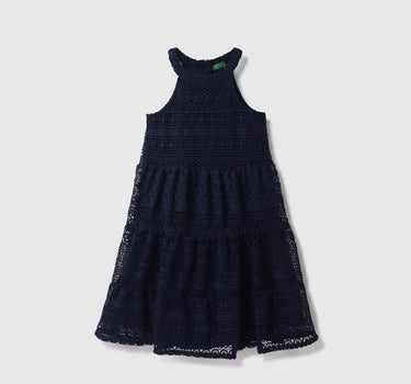 Cotton Embroidery Halter Neck Girls Dresses