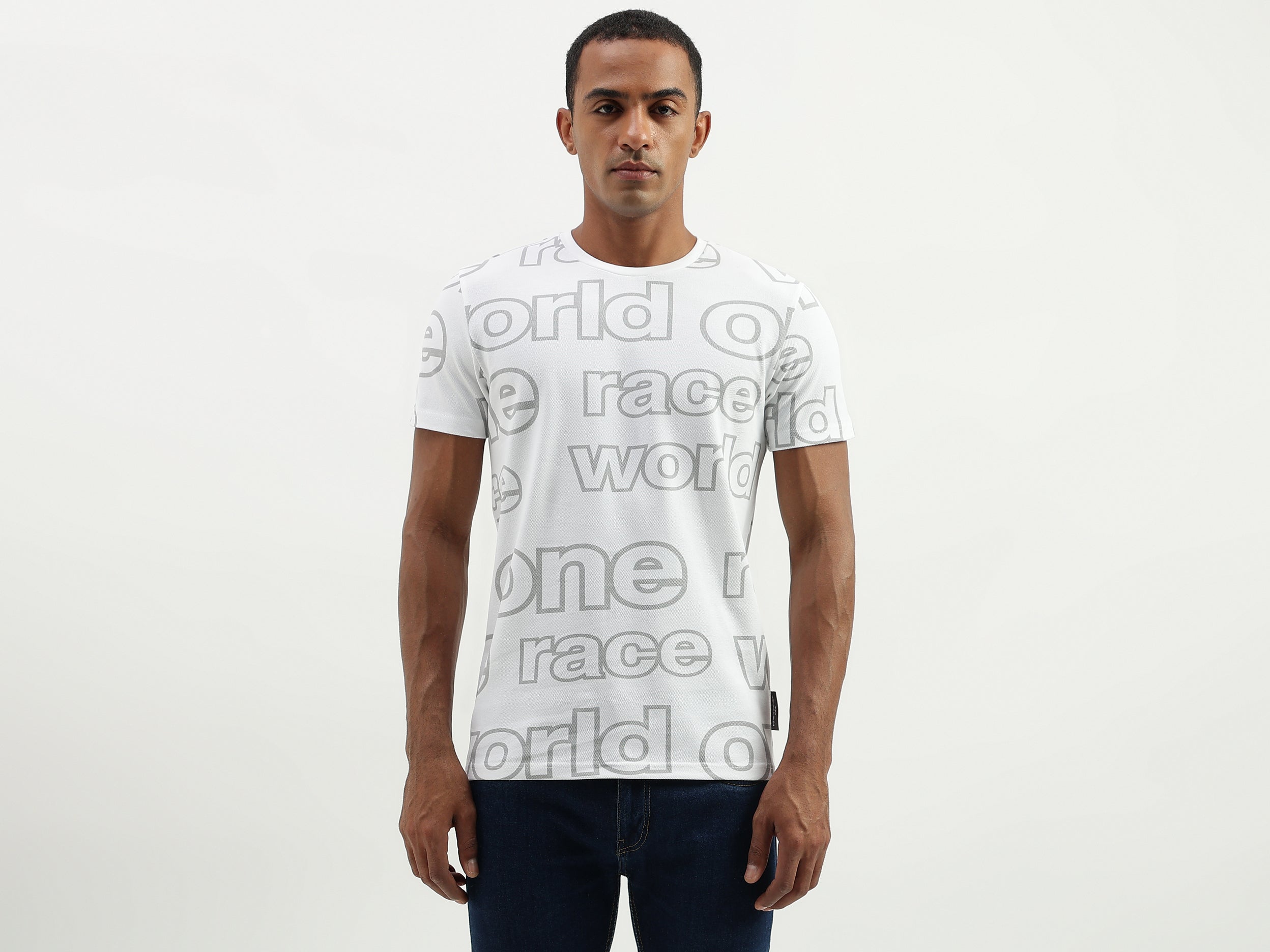 Regular Fit Round Neck Printed T-Shirt