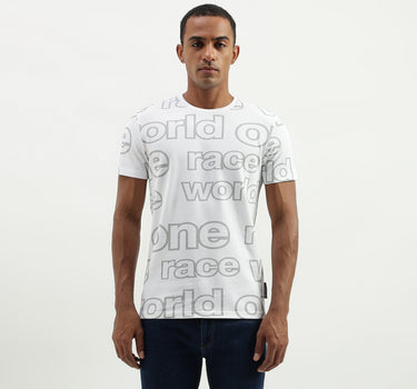 Regular Fit Round Neck Printed T-Shirt