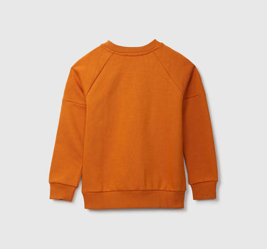 Rust Quilted Sweatshirt