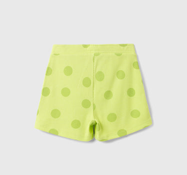 Girl's Regular Fit Polka Dot Print Bermuda Shorts