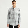 Men's Slim Fit Spread Collar Checked Shirts