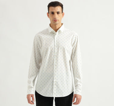 Men's Slim Fit Spread Collar Printed Shirts