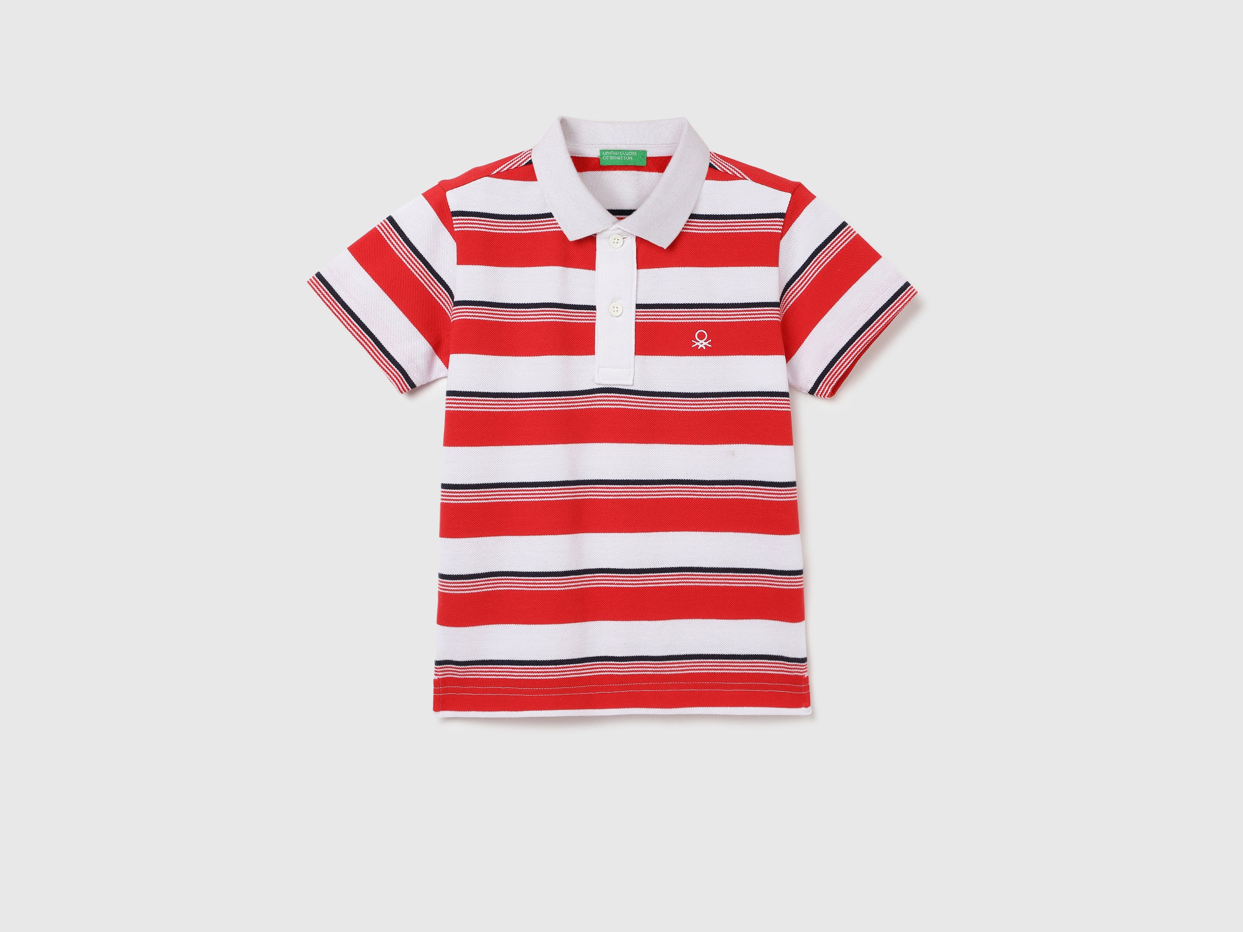 Regular Fit Polo Neck Striped T-shirt