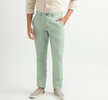 Men Solid Slim Fit Trousers