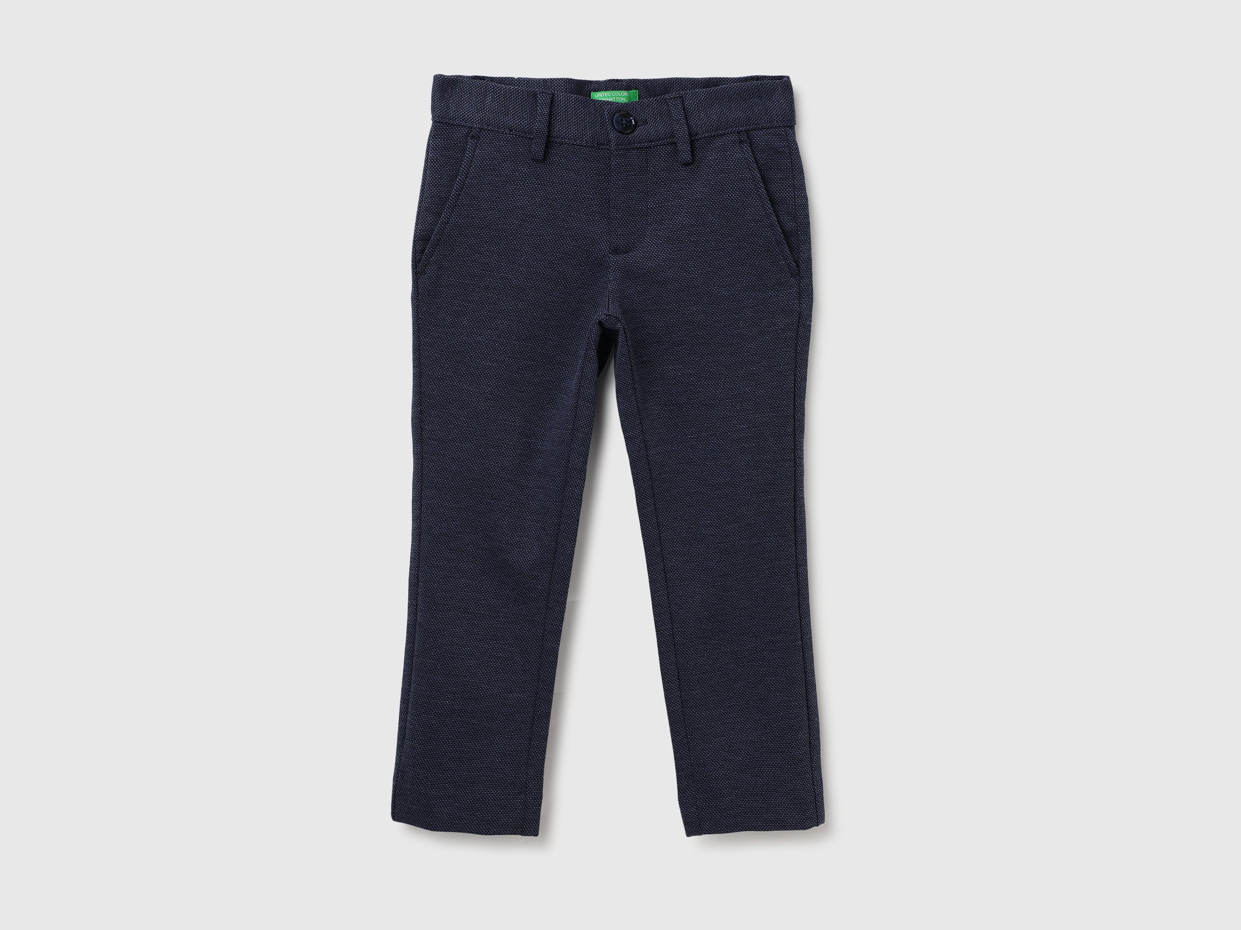 Textured Mid Rise Trousers