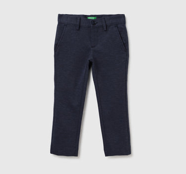 Textured Mid Rise Trousers