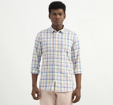 Cotton Checked Spread Collar Mens Shirts