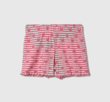 Printed & Striped Ribbed Regular Fit Shorts