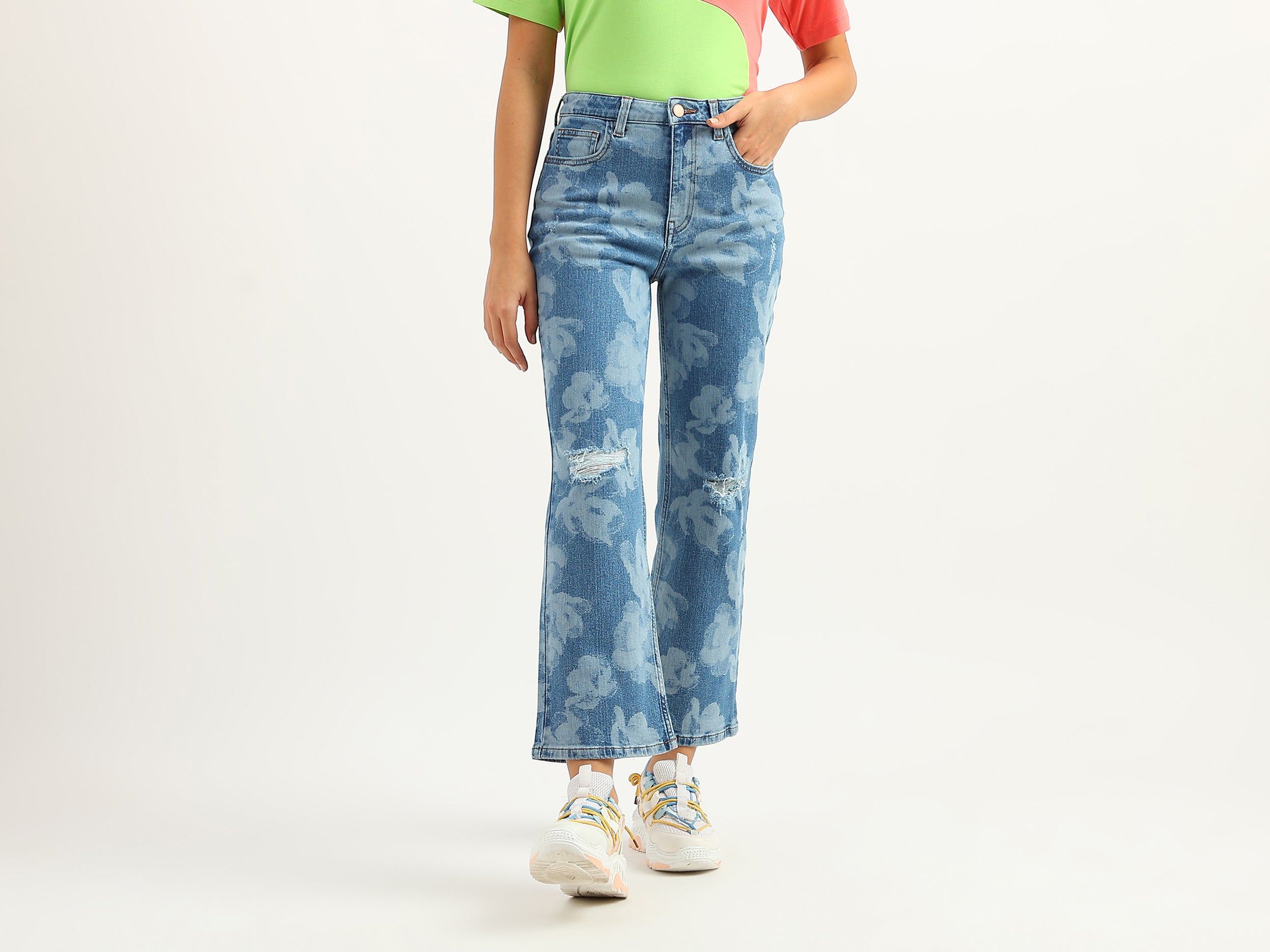 Women Printed Slouchy Fit Jeans