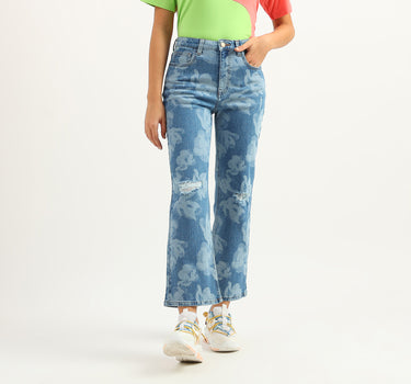 Women Printed Slouchy Fit Jeans