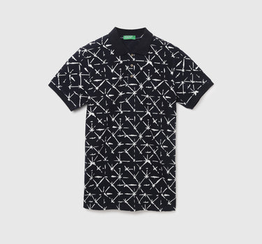 Abstract Printed Polo T-Shirt