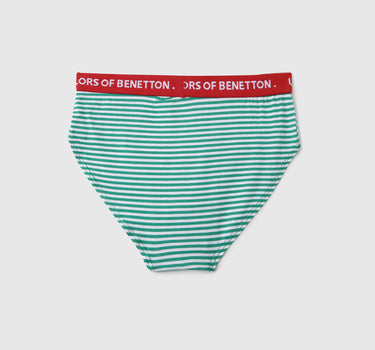 Pack of 2 Striped & Dino Sticker Print Low Rise Briefs