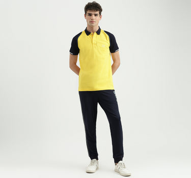 Regular Fit Polo Neck Colorblock T-Shirt