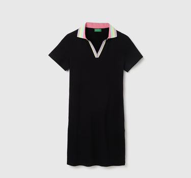 Skinny Fit Polo Neck Solid Dresses