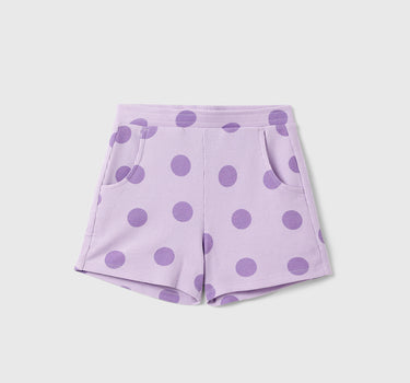 Girl's Regular Fit Polka Dot Print Bermuda Shorts