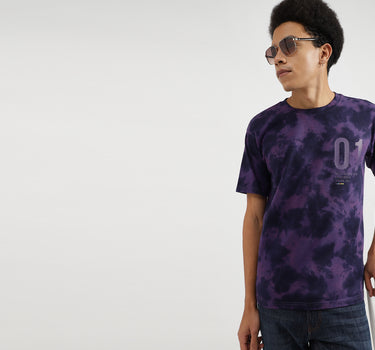 Boxy Fit Round Neck Tie & Dye T-Shirts