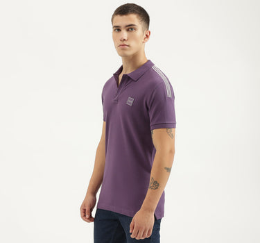 Regular Fit Polo Neck Solid T-shirts