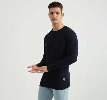 Mens Long Sleeve Solid Sweater