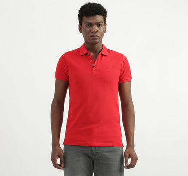 Cotton Solid Polo Collar Mens T-shirts