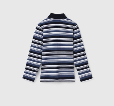 Boy's Regular Fit Polo Collar Striped Tshirts