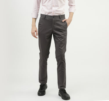 Men Solid Slim Fit Trousers