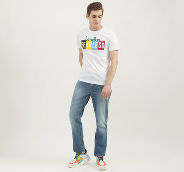 Men Solid Slim Straight Jeans