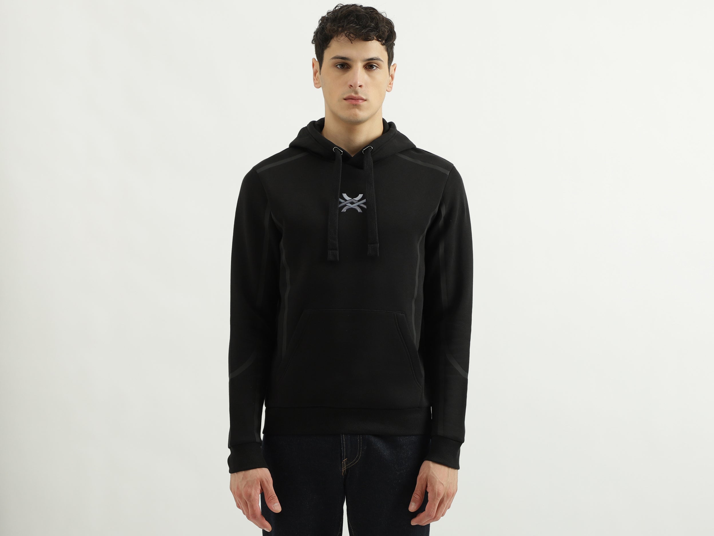 Regular Fit Hooded Neck Printed Hoodie