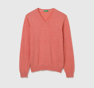 Mens V-Neck Solid Sweater