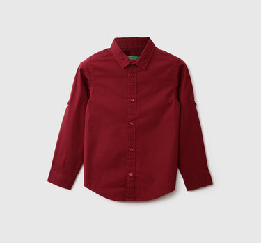 Boys Long Sleeve Solid Shirt