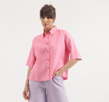 Regular Fit Spread Collar Solid Shirt