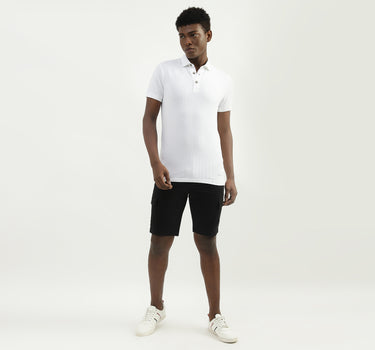 Cotton Solid Polo Collar Mens T-shirts