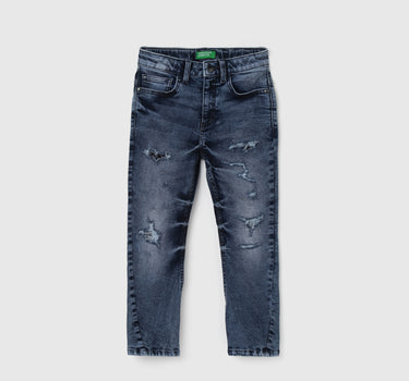 Boy's Patterned Carrot Fit Jeans