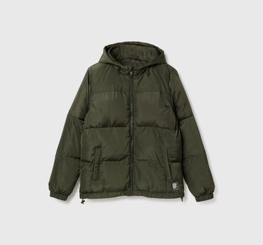 Regular Fit Hooded Solid Jacket