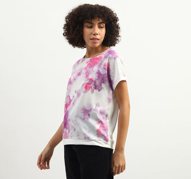 Women Tie & Dye Round Neck Top