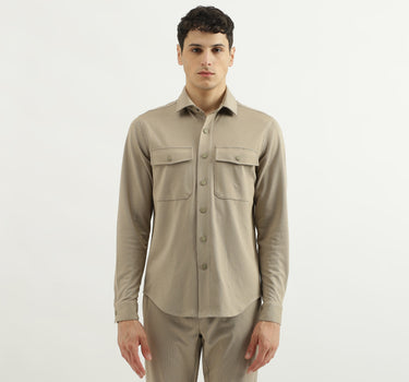 Regular Spread Collar Solid Shirts