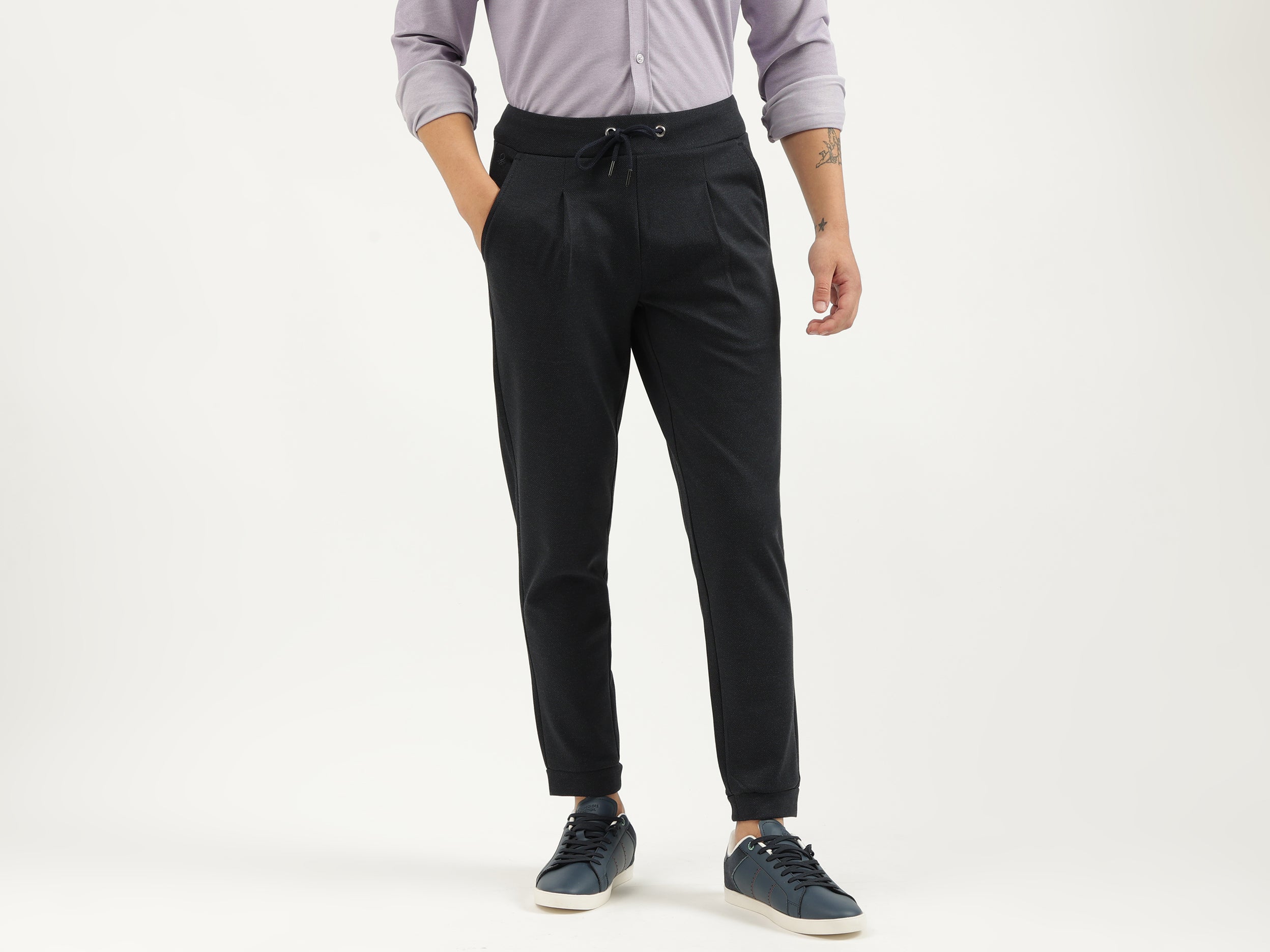 Solid Slim Fit Trousers