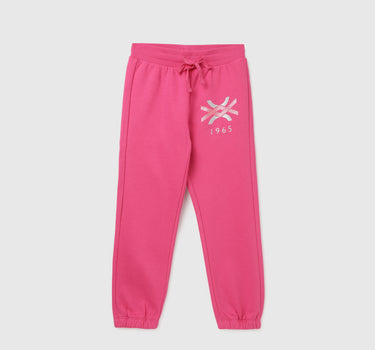 Girl's Printed Regular Fit Trackpants