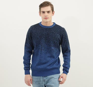 Men Textured Round Neck Sweater