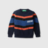 Boys Colorblocked Round Neck Sweatshirt