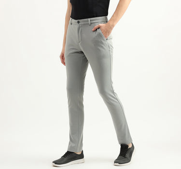 Men Solid Slim Fit Trousers