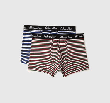 Pack of 2 Striped Low Rise Boxer Briefs