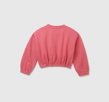 Regular Fit Crew Neck Colorblocked Girl's Sweatshirt