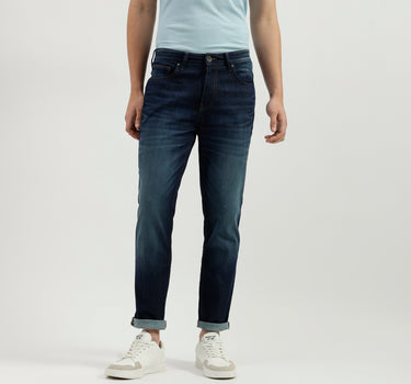 Solid Pattern Low Crotch Fit Jeans