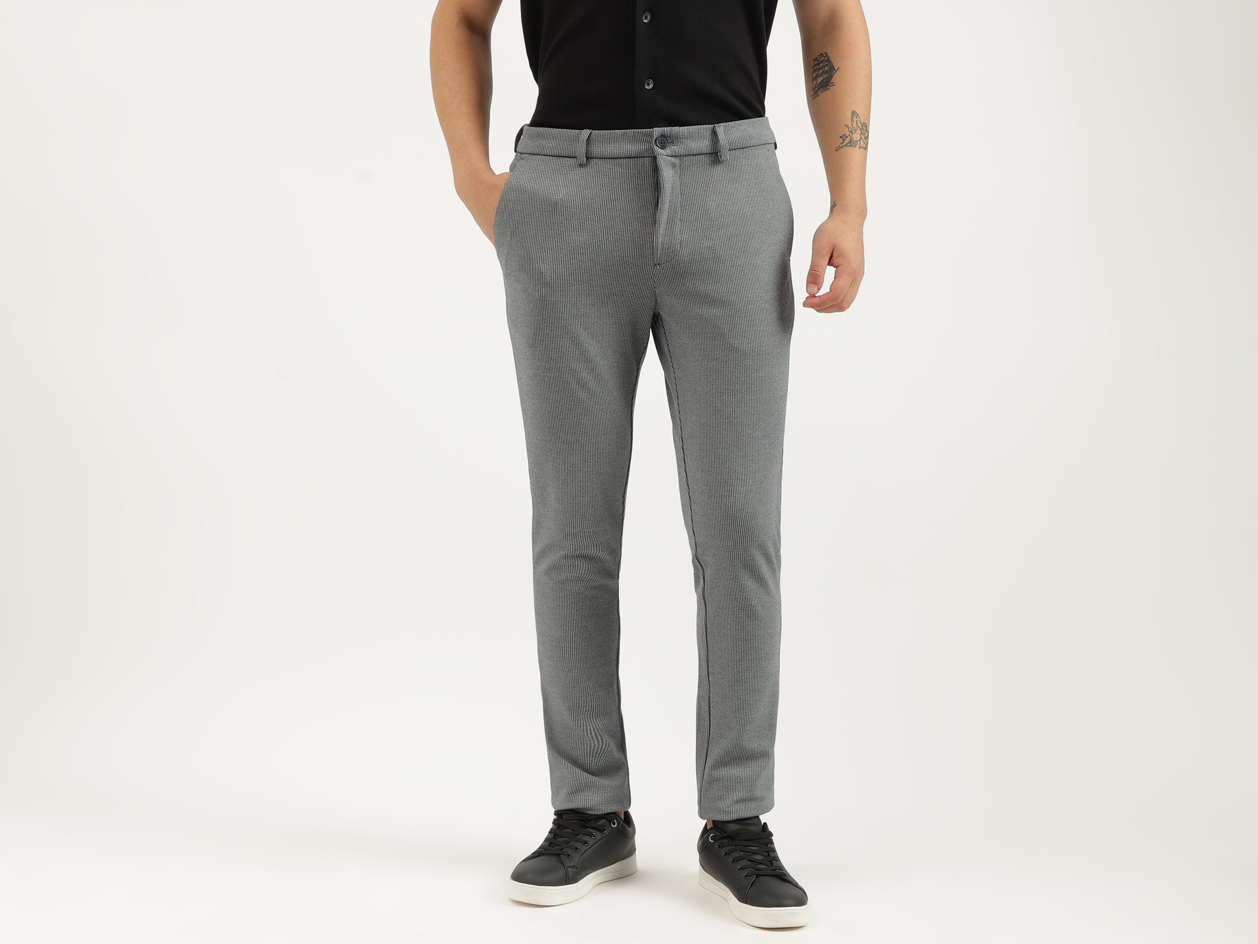 Houndstooth Slim Fit Trousers