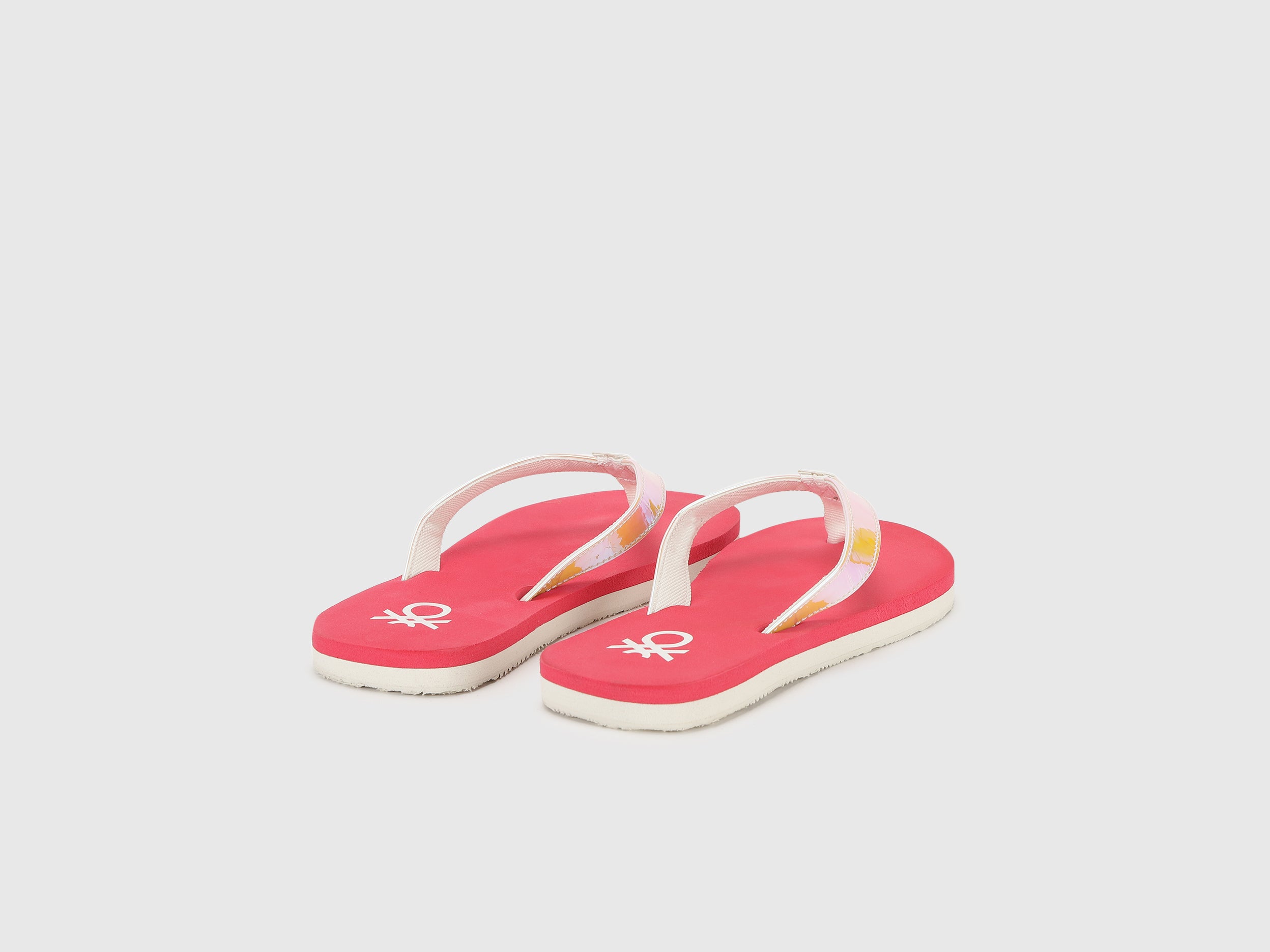 Women's Red Solid Thong Flip-Flops