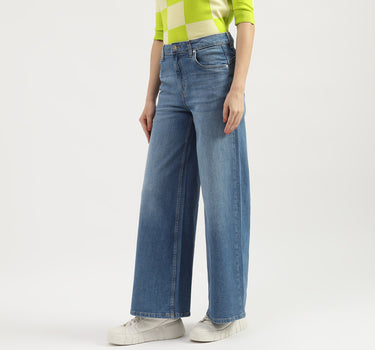 Solid Wide Leg Fit Jeans