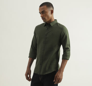 Mens Slim Fit Solid Shirt