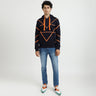 Navy Blue And Orange Sweatshirt