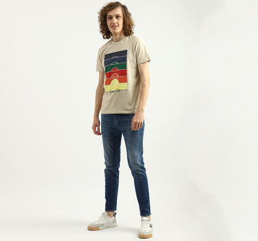 Men Printed Round Neck T-Shirt